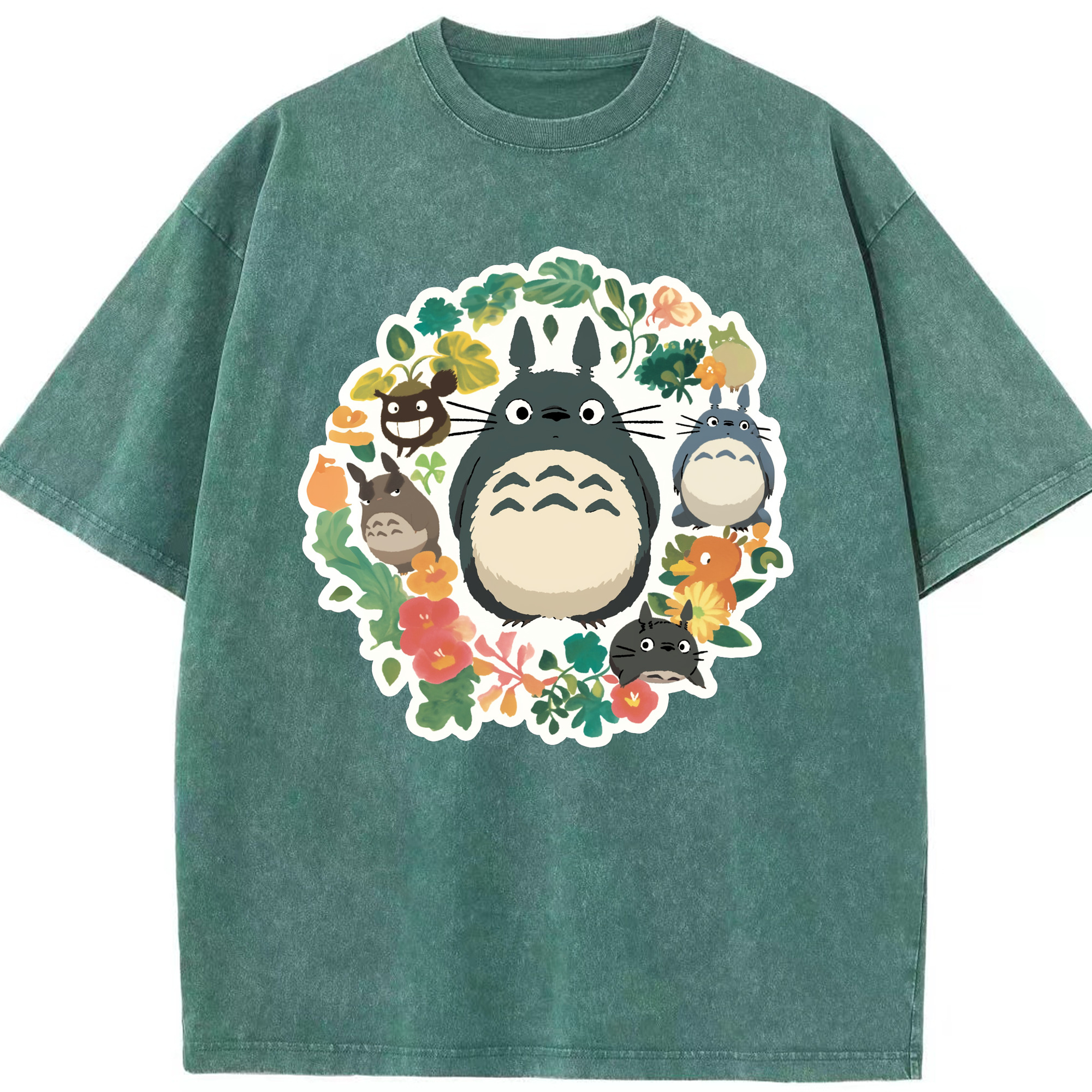 （画像用） となりのトトロ 草壁メイ 草壁サツキ My Neighbor Totoro Satsuki Kusakabe Mei Kusakabe 綿100% ヴィンテージ風 半袖Tシャツ（フロントプリント）